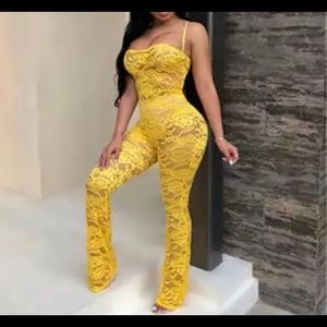 Lace crochet jumpsuit